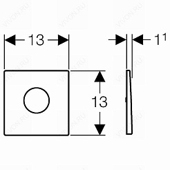 Geberit Привод бесконтактного смыва HyTronic Mambo 116.023.FW.1 для писсуара, работа от сети – фотография-4